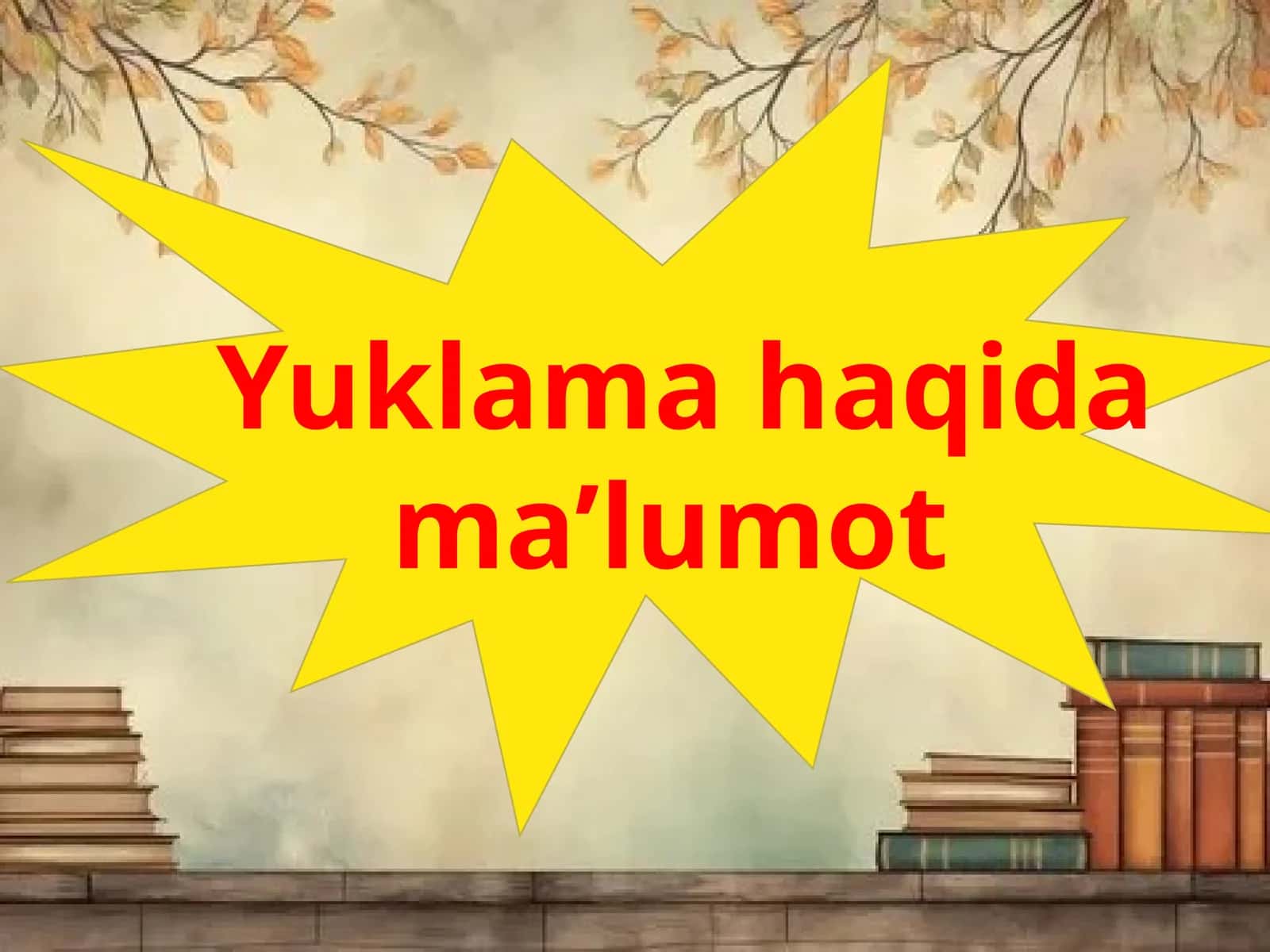 Yuklama haqida ma’lumot