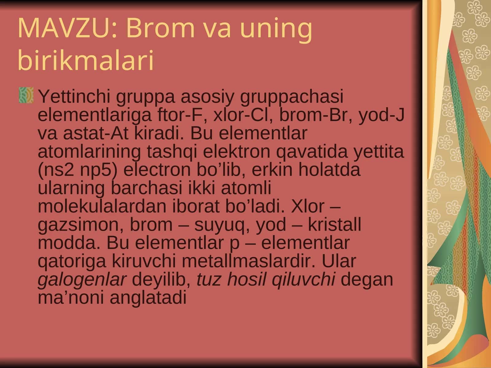 Brom va uning birikmalari