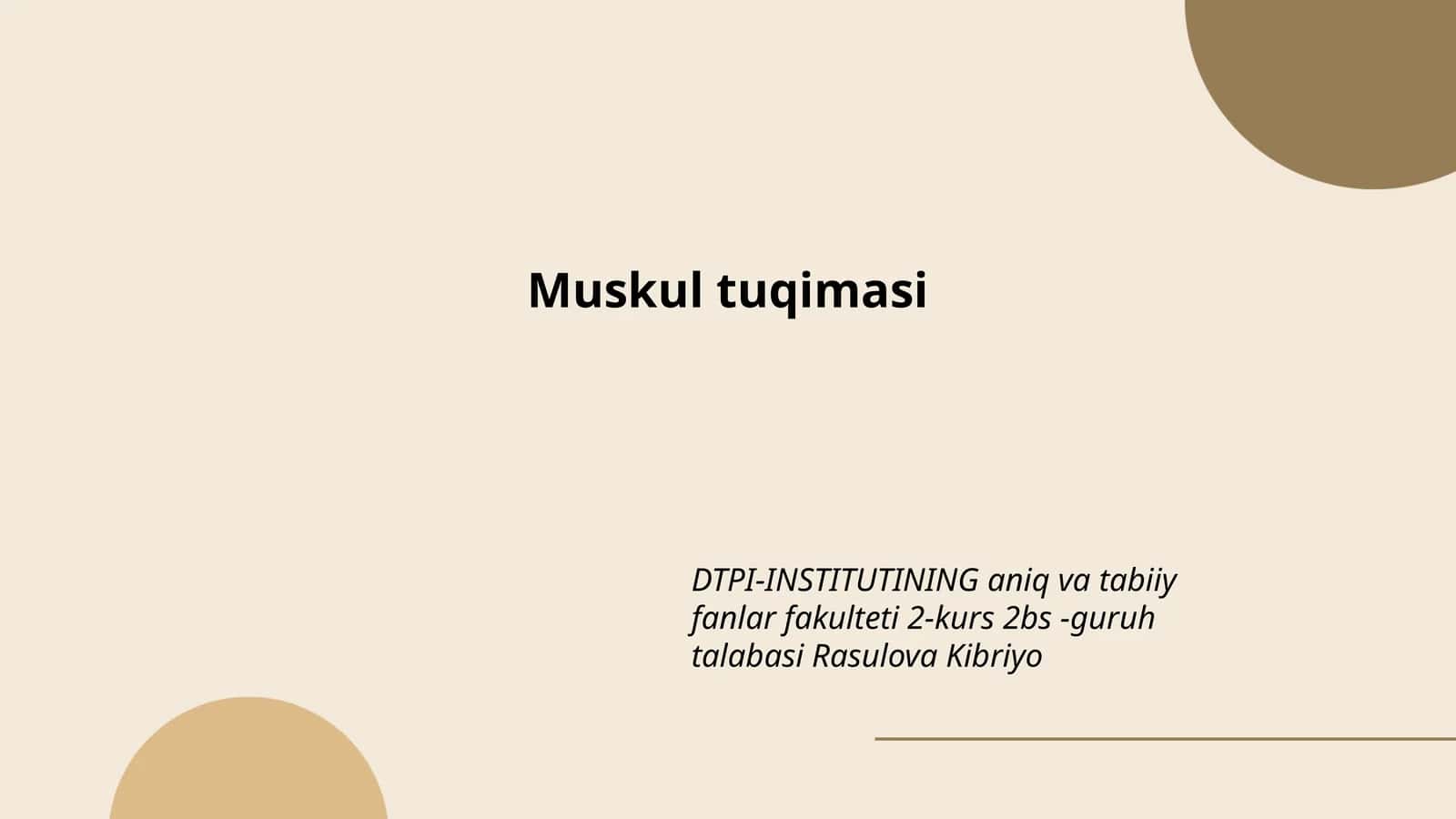 Muskul tuqimasi