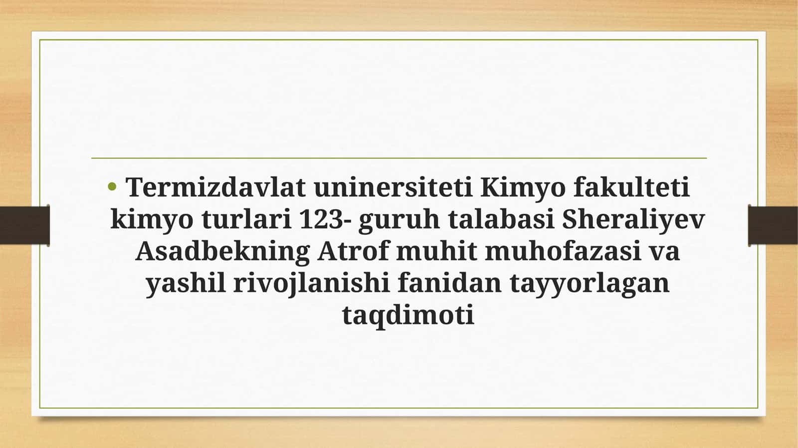 Suv aylanishi va global suv  resurslari.