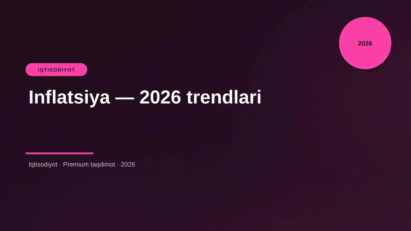 Inflatsiya — 2026 trendlari
