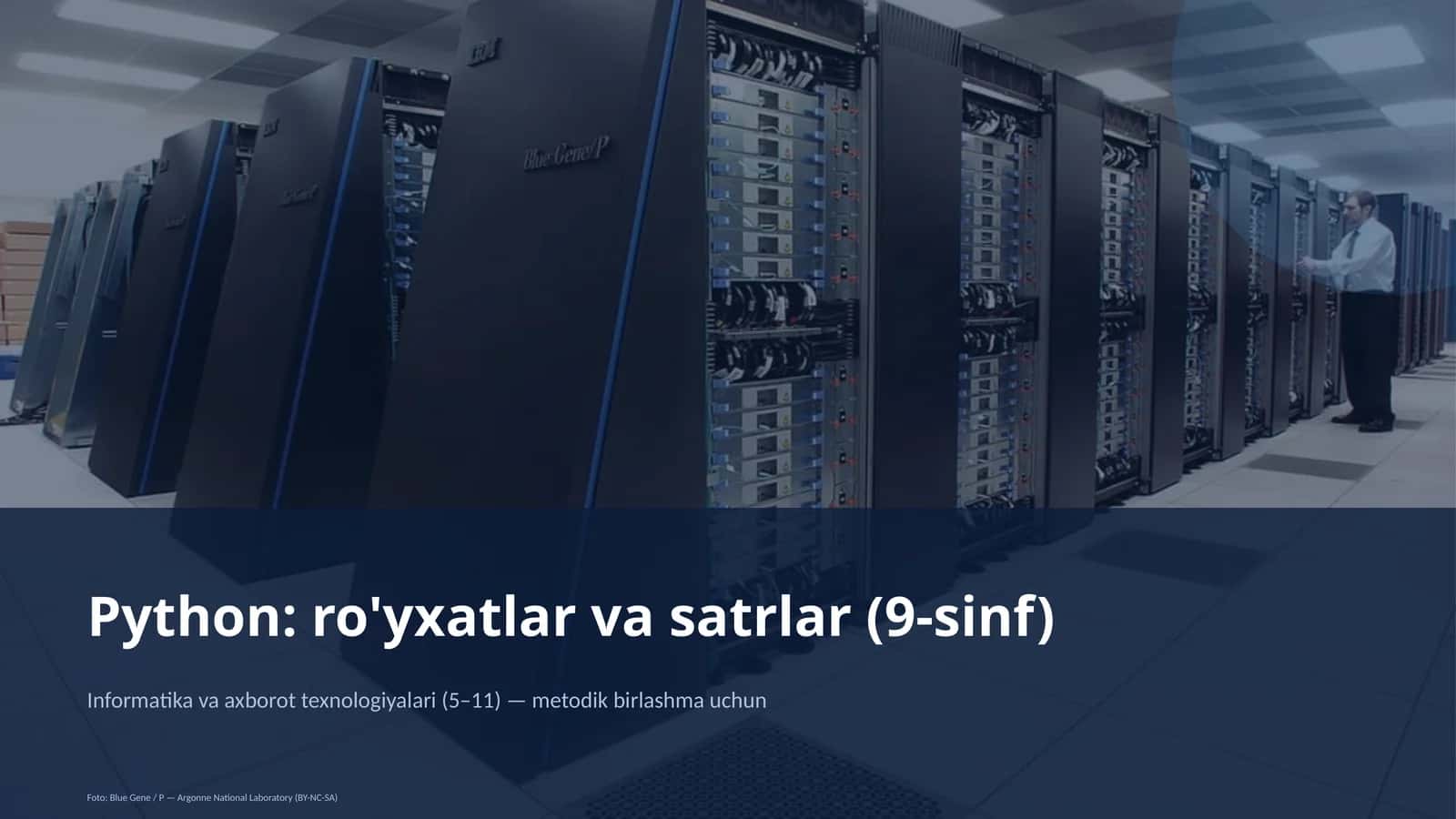 Python: ro'yxatlar va satrlar (9-sinf)