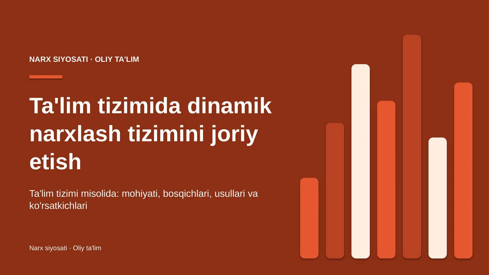 ta'lim tizimida dinamik narxlash tizimini joriy etish 6510