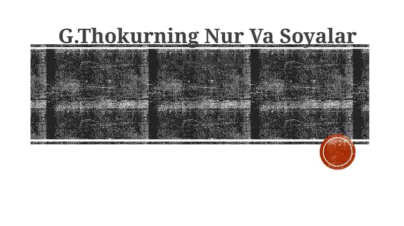G.Thokurning Nur Va Soyalar Qissasi