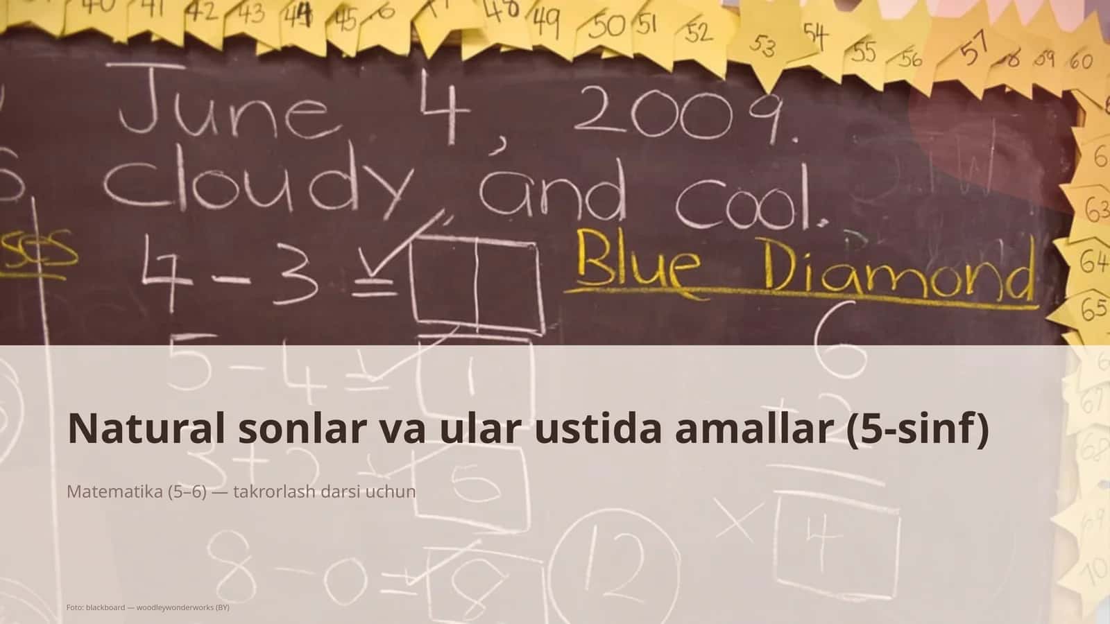 Natural sonlar va ular ustida amallar (5-sinf)