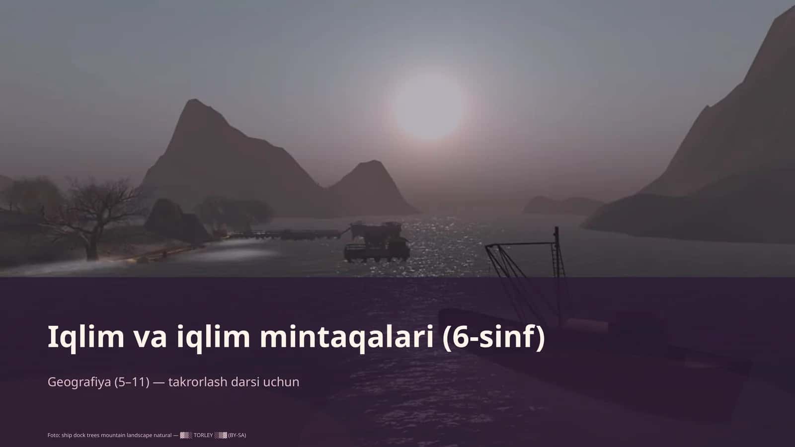 Iqlim va iqlim mintaqalari (6-sinf)