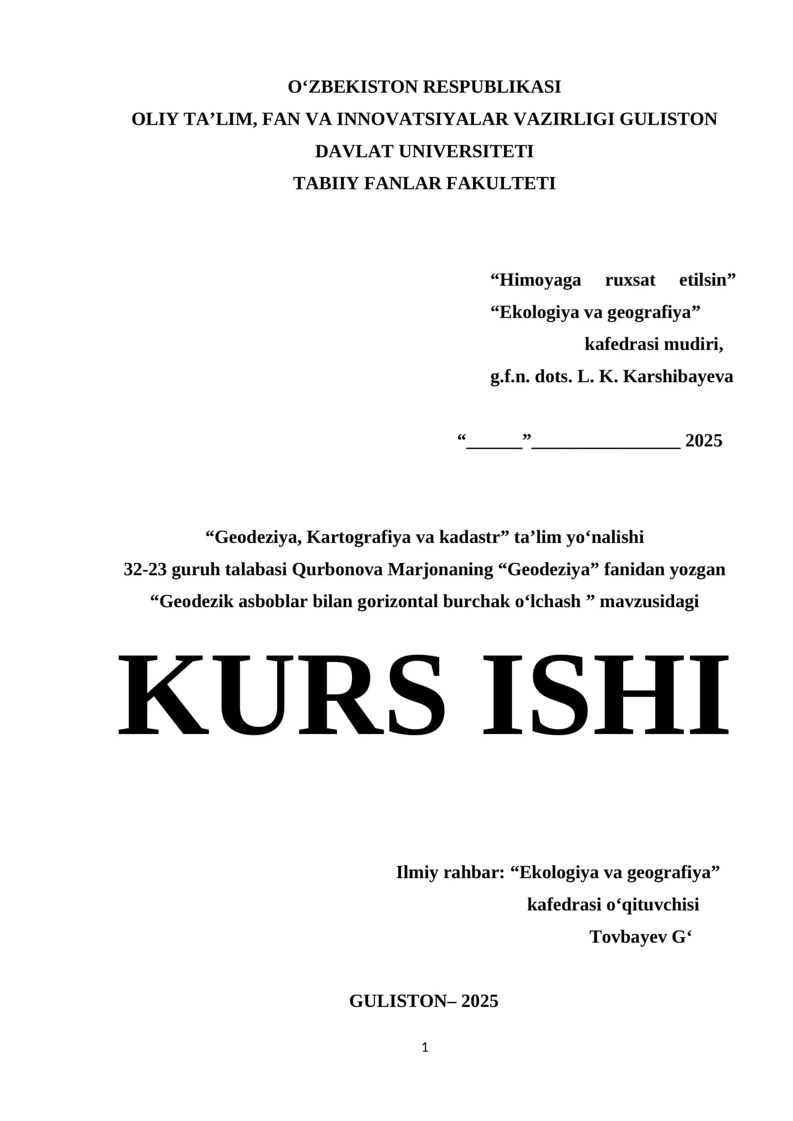 Geodeziya, Kartografiya va kadastr - Geodezik asboblar bilan gorizontal burchak o‘lchash