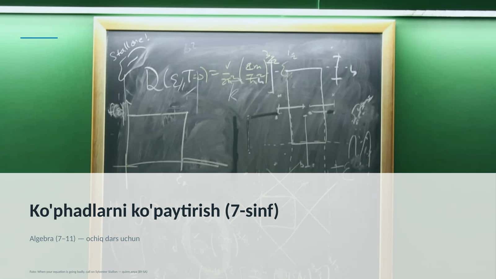 Algebra (7–11) — ochiq dars uchun