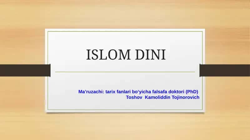 ISLOM DINI