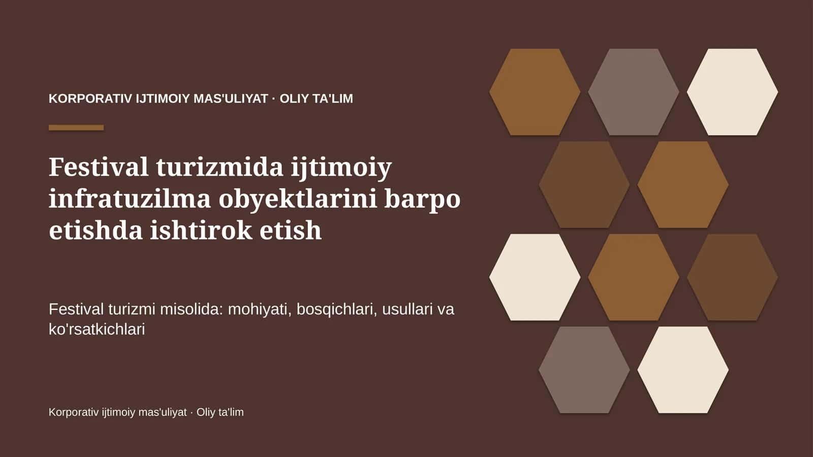 festival turizmida ijtimoiy infratuzilma obyektlarini barpo etishda ishtirok etish 4161