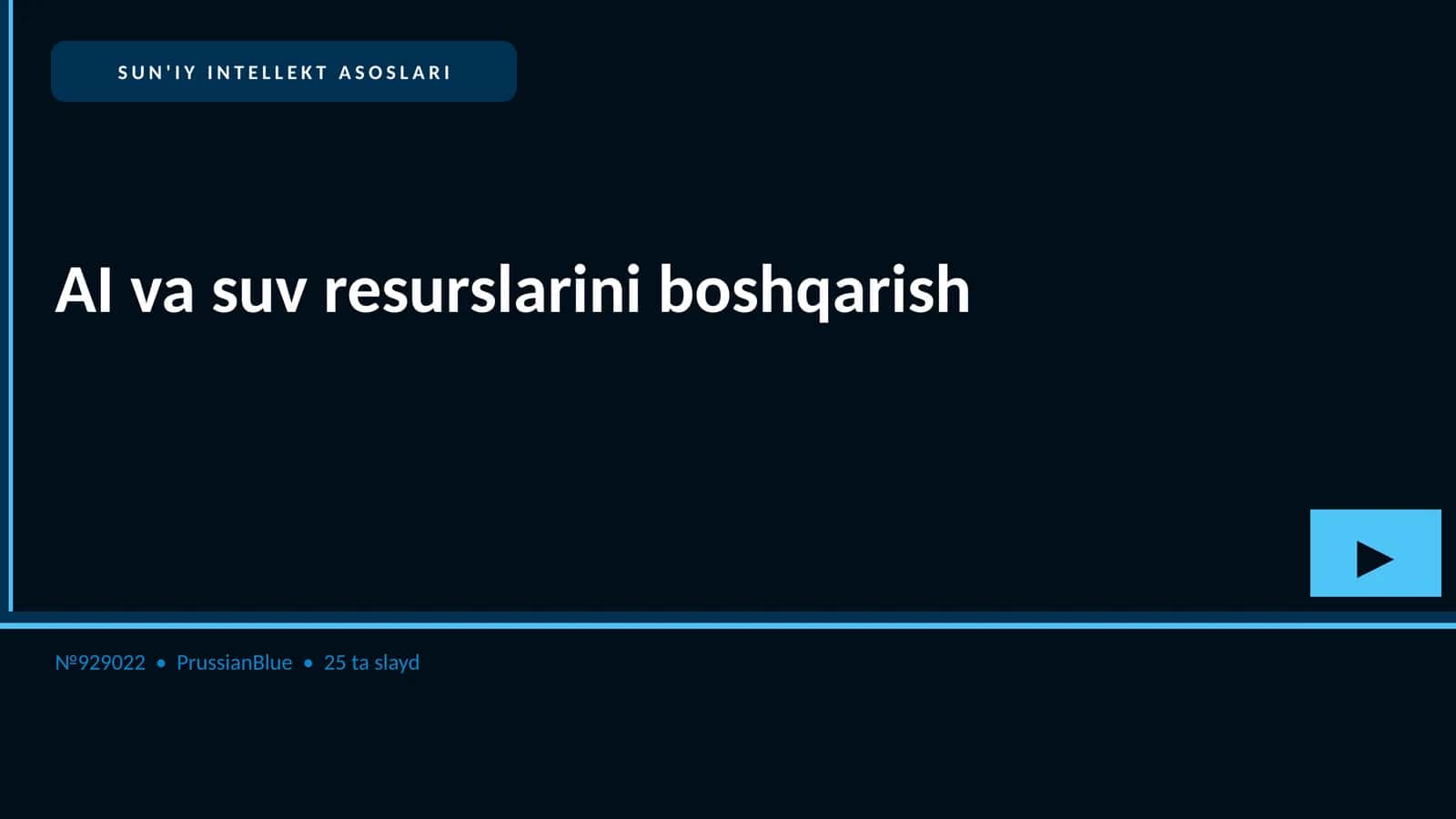 SUN'IY INTELLEKT ASOSLARI
