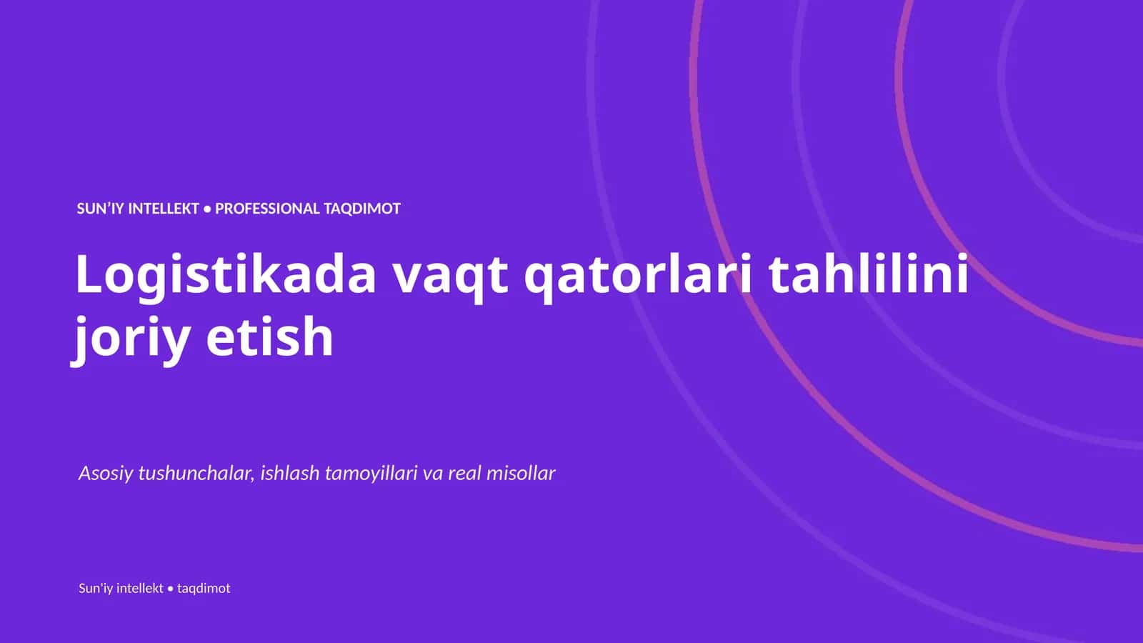 SUNʼIY INTELLEKT • PROFESSIONAL TAQDIMOT