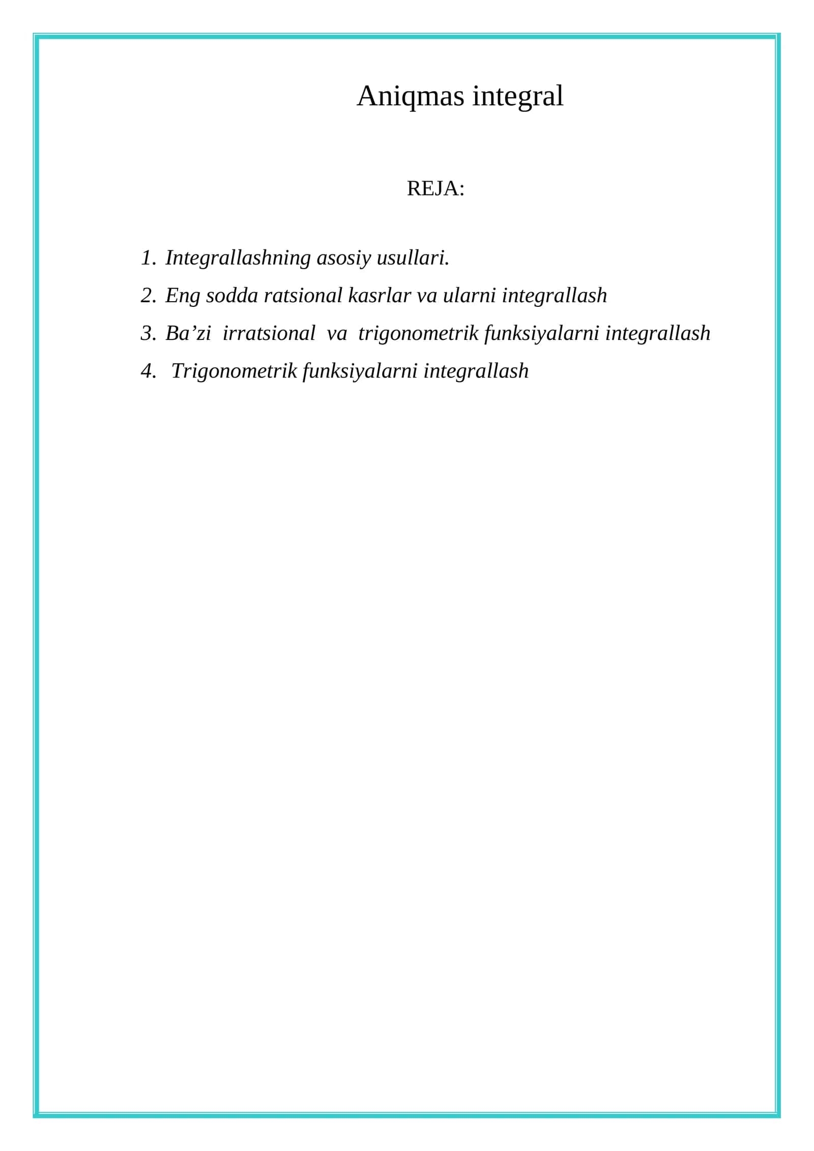 Aniqmas integral