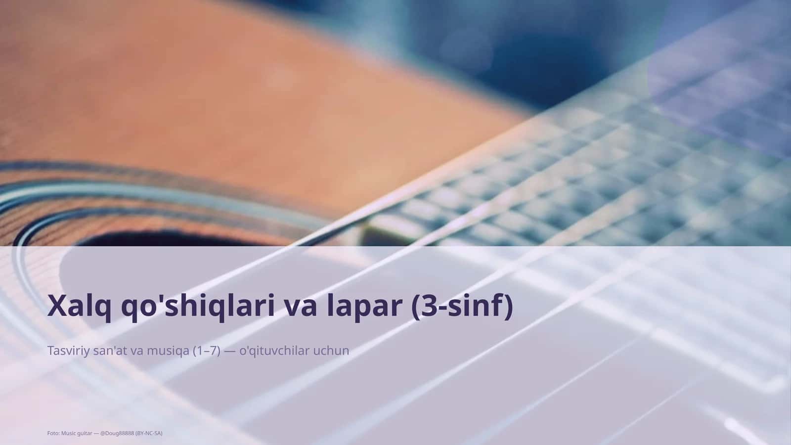 Xalq qo'shiqlari va lapar (3-sinf)