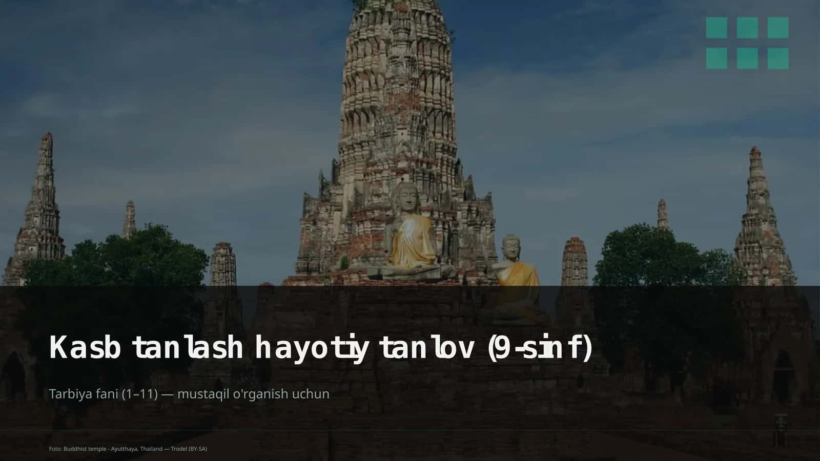 Kasb tanlash hayotiy tanlov (9-sinf)