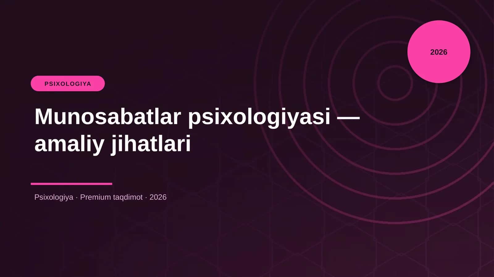 Munosabatlar psixologiyasi — amaliy jihatlari