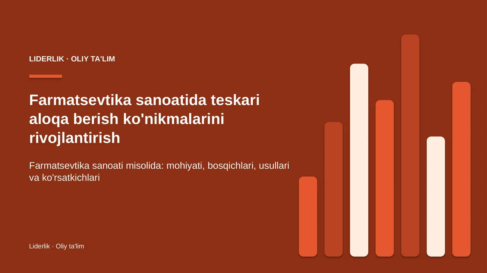 Farmatsevtika sanoatida teskari aloqa berish ko'nikmalarini rivojlantirish