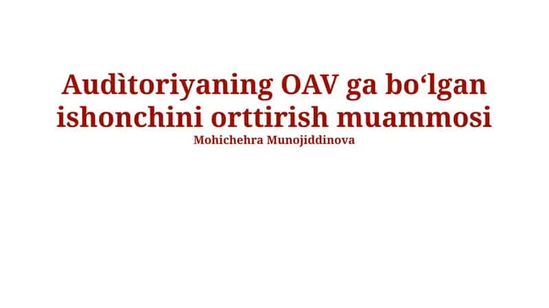 Ishonch inqirozi: Sabablari va oqibatlari