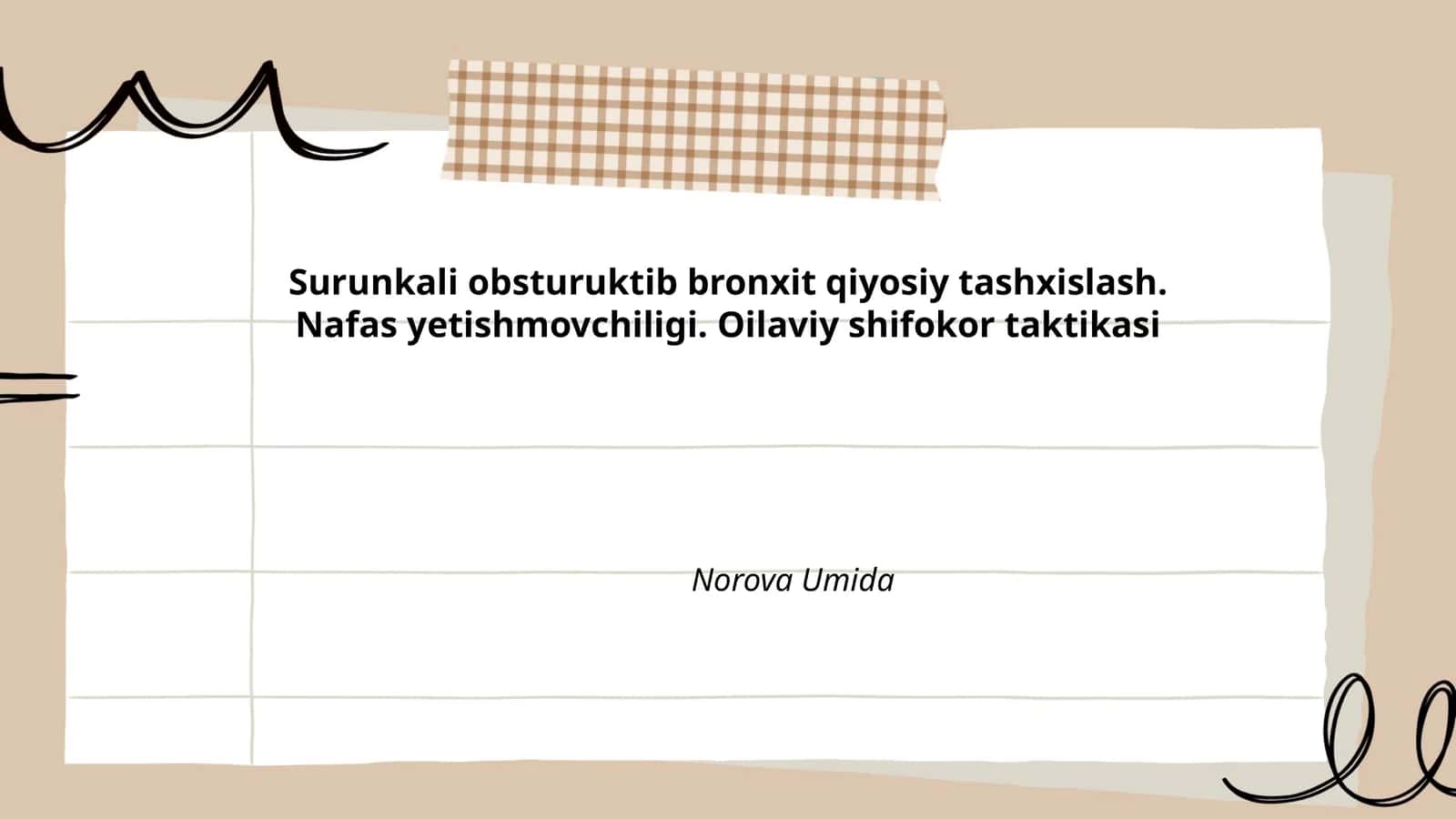 Surunkali obsturuktib bronxit qiyosiy tashxislash
