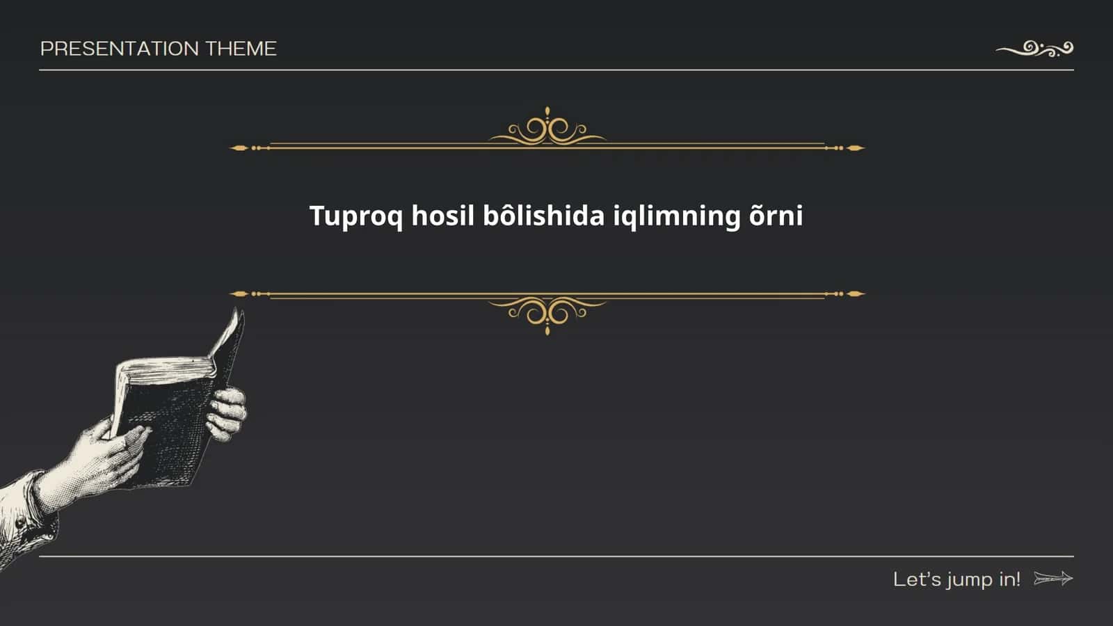 Tuproq hosil bôlishida iqlimning õrni