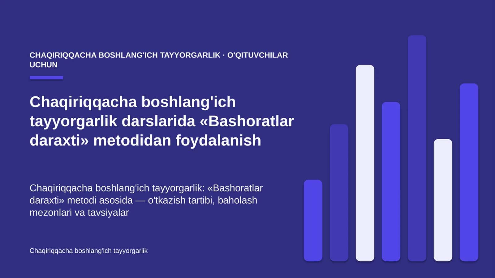 chaqiriqqacha boshlang'ich tayyorgarlik darslarida bashoratlar daraxti metodidan foydalanish 8408