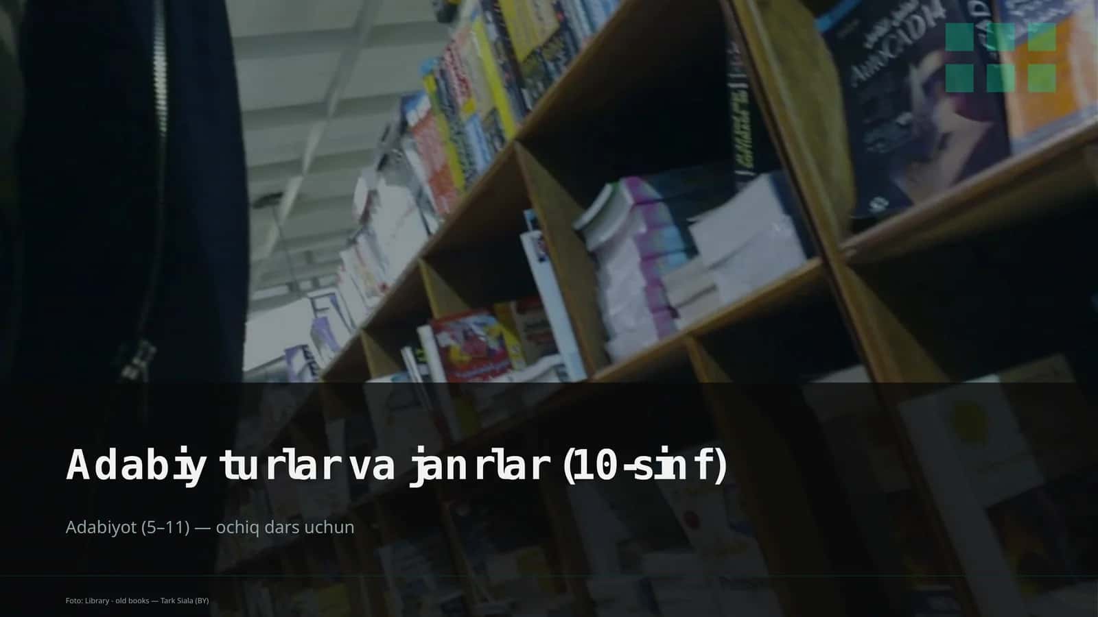 Adabiy turlar va janrlar (10-sinf)