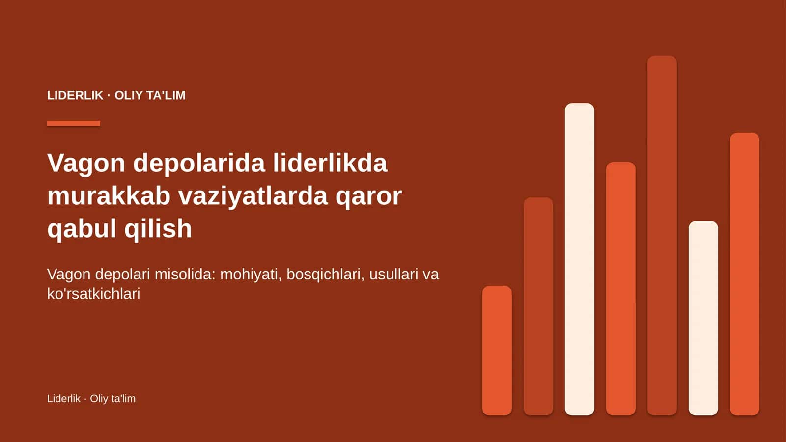 vagon depolarida liderlikda murakkab vaziyatlarda qaror qabul qilish 4917
