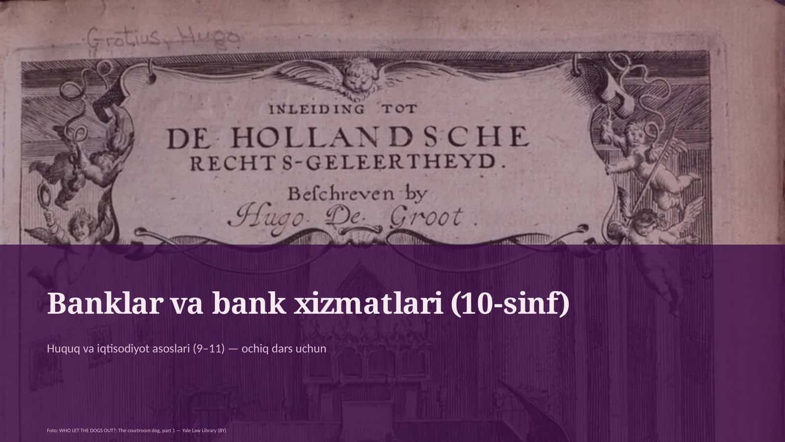 Banklar va bank xizmatlari (10-sinf)