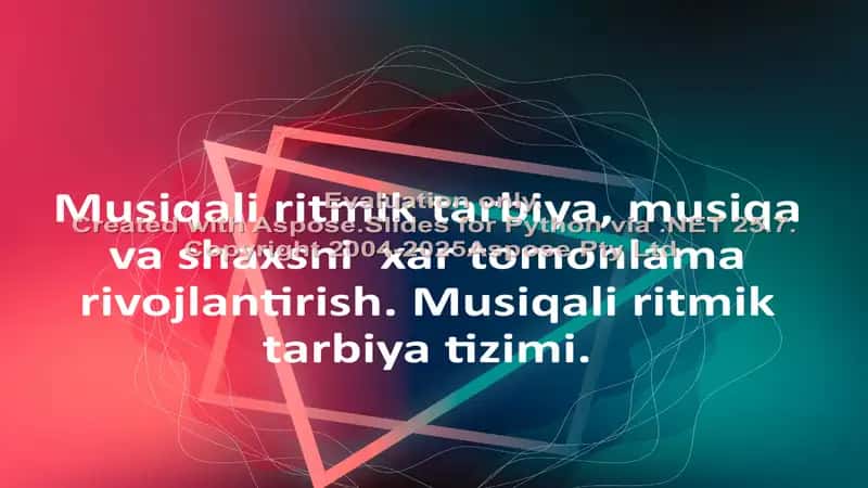 Musiqali ritmik tarbiya