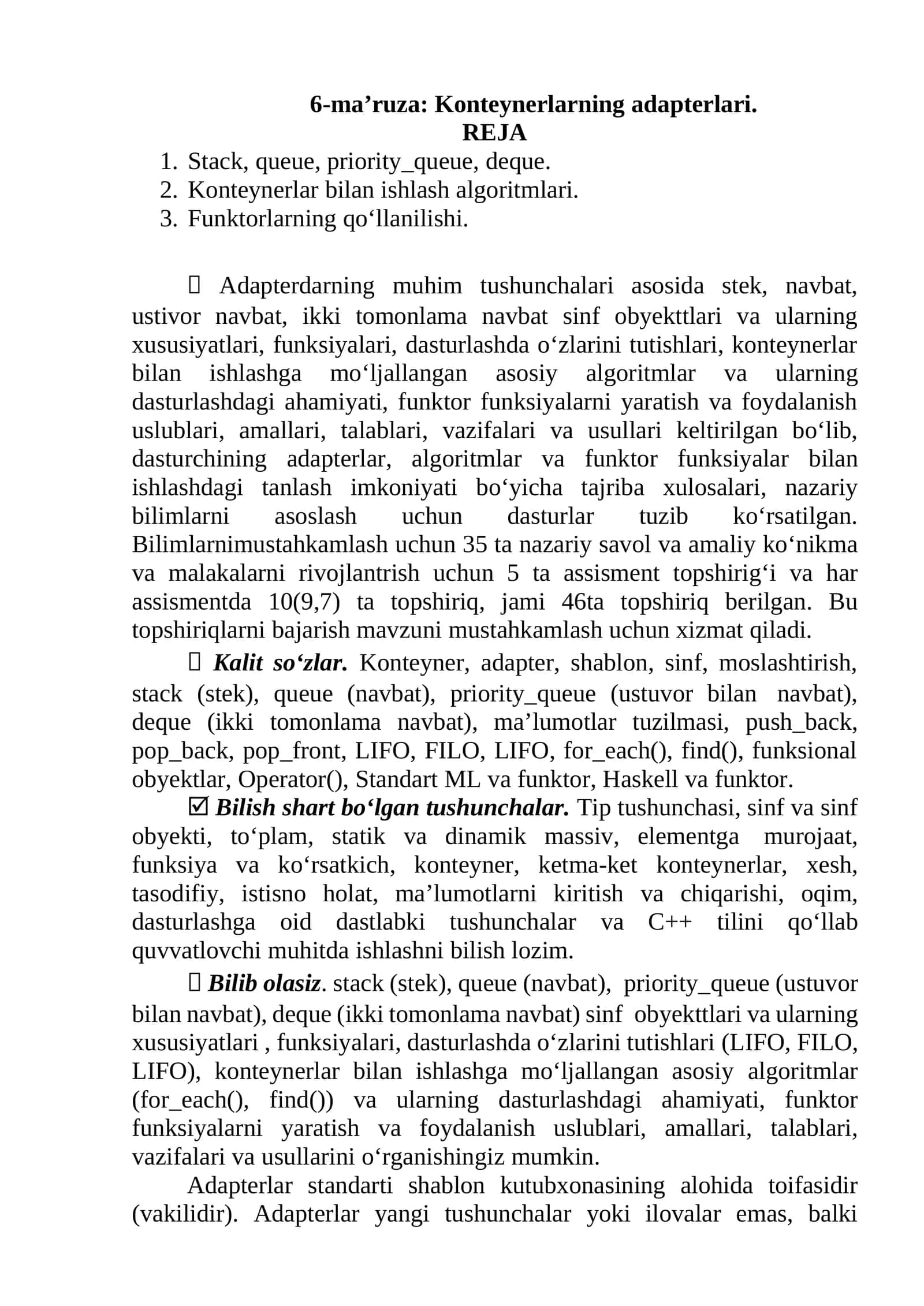 Konteynerlarning adapterlari