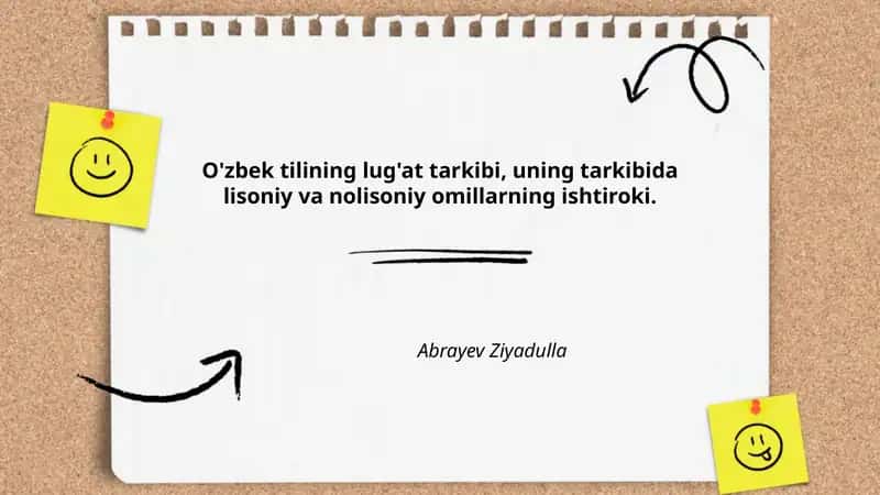 O'zbek tilining lug'at tarkibi