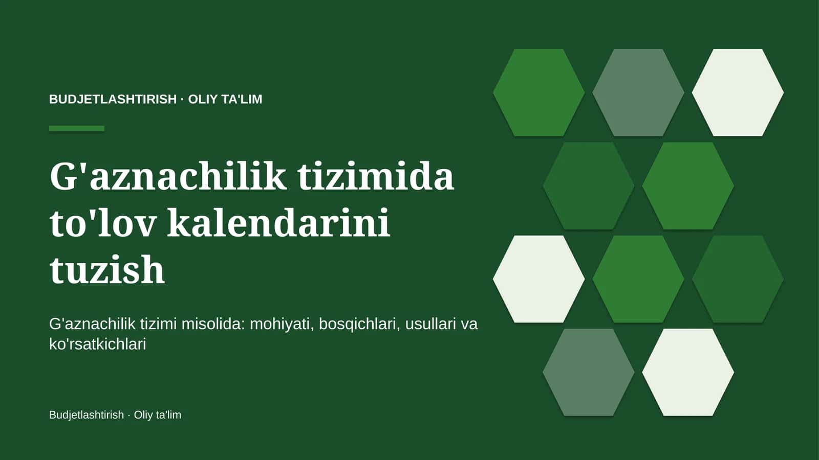 g'aznachilik tizimida to'lov kalendarini tuzish 6319