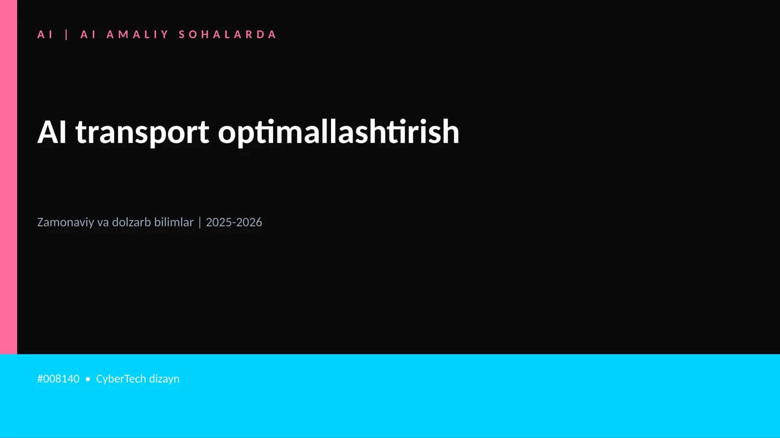 AI transport optimallashtirish