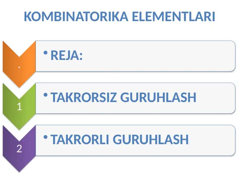 KOMBINATORIKA ELEMENTLARI