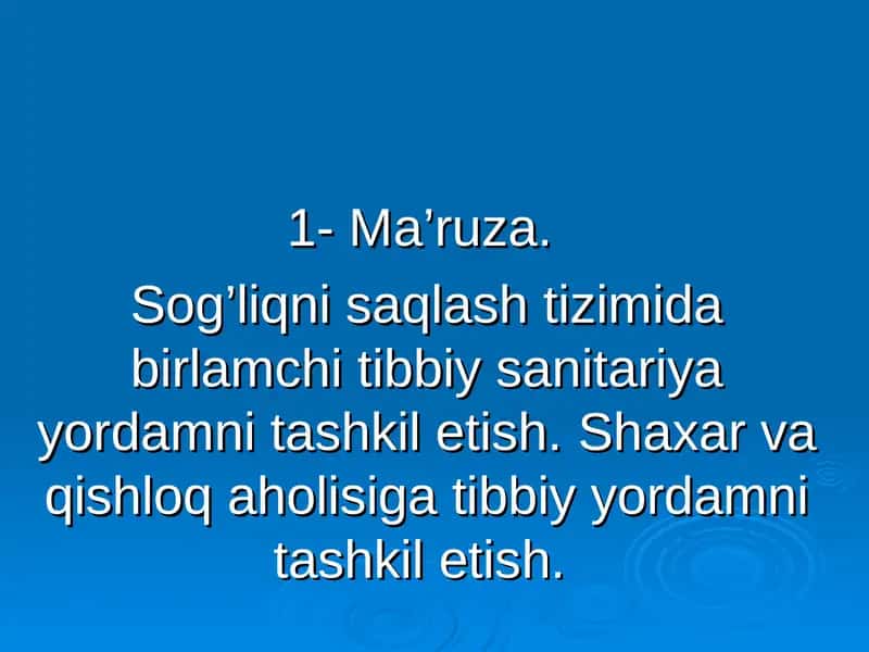 Salomatlikni muhofazalash