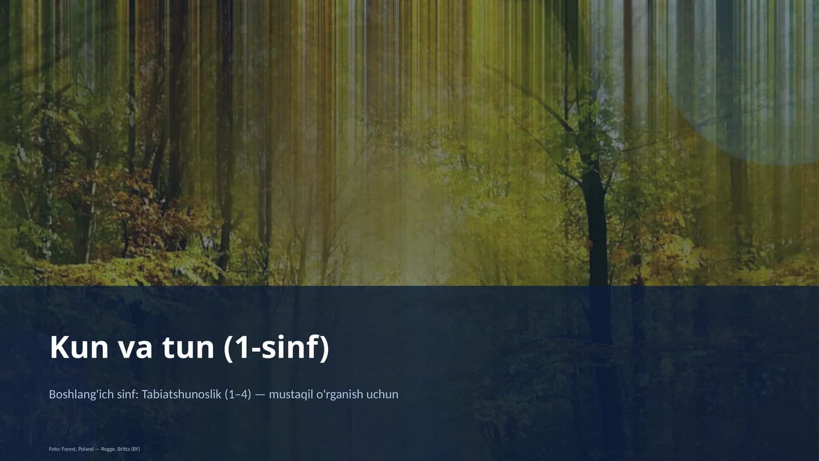 Kun va tun (1-sinf)