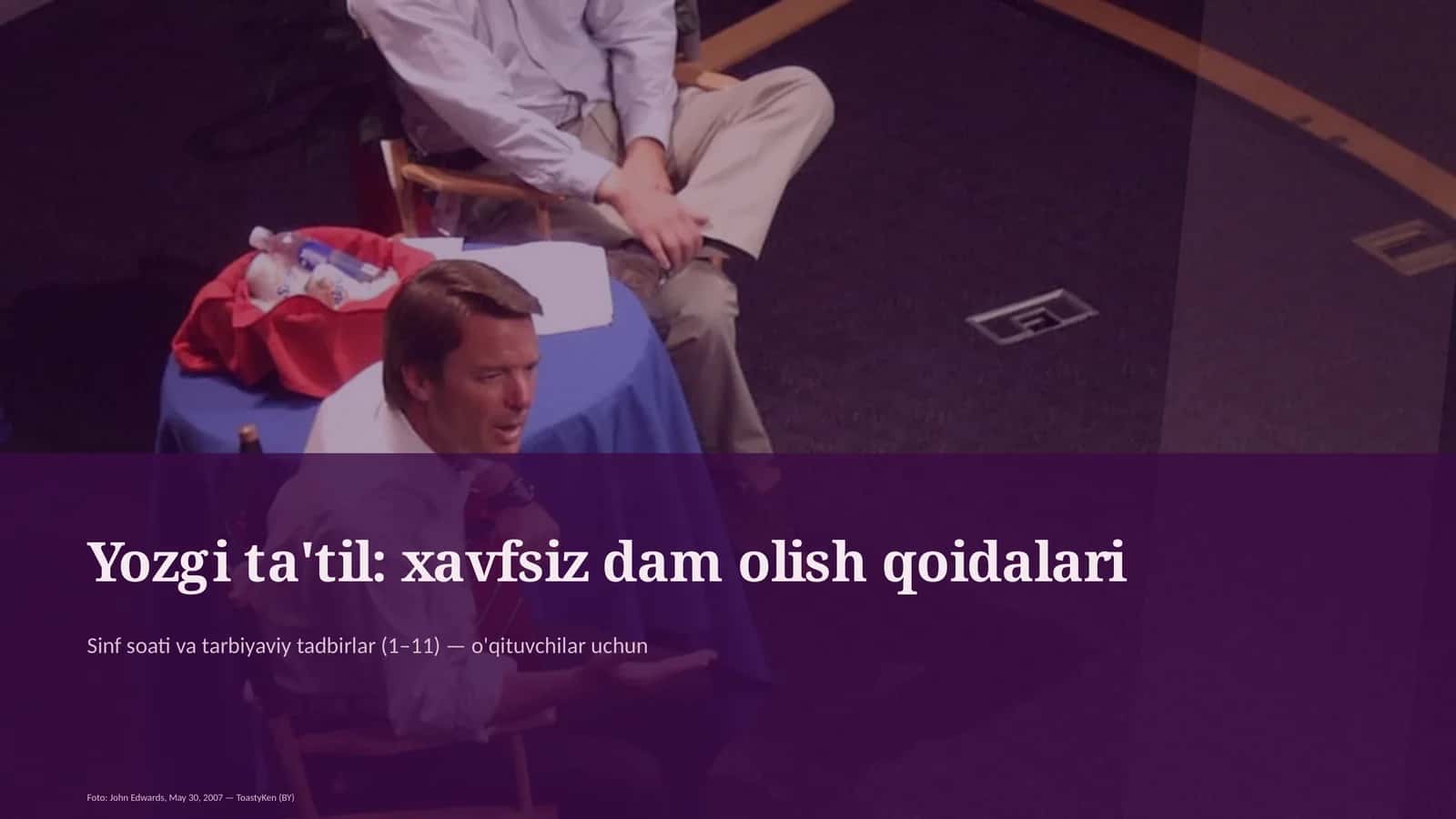 Sinf soati va tarbiyaviy tadbirlar (1–11) — o'qituvchilar uchun