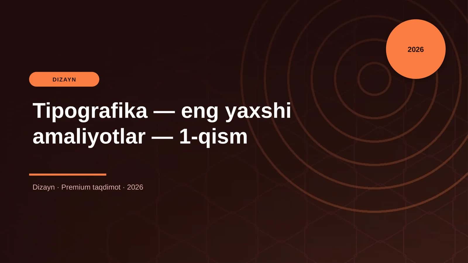 Tipografika — eng yaxshi amaliyotlar — 1-qism