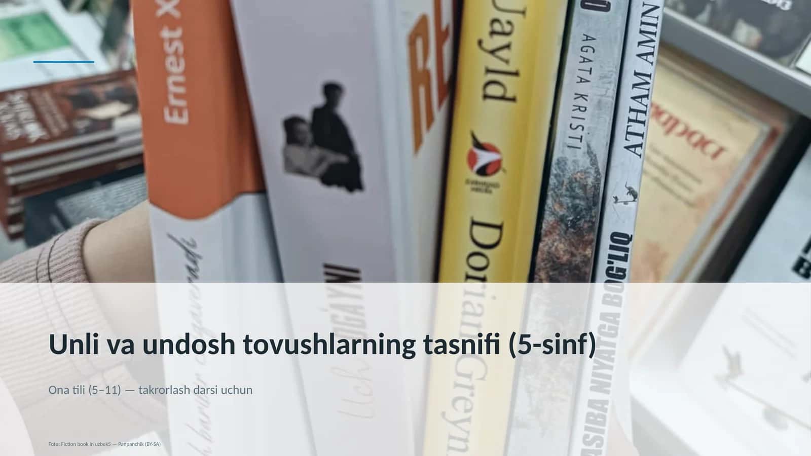 Unli va undosh tovushlarning tasnifi (5-sinf)