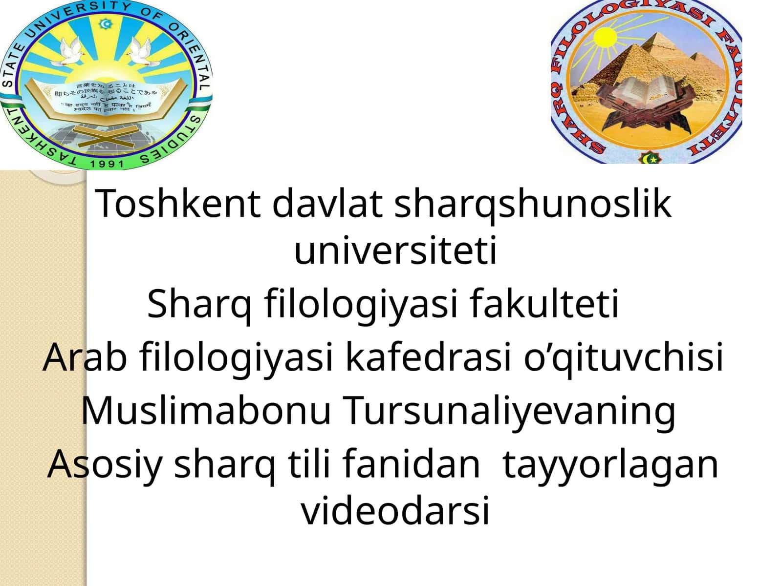 Zaif fe’llarning o‘tgan zamonda tuslanishi