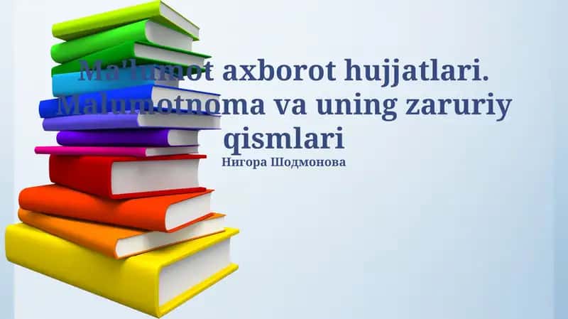 Manbalar bilan Ishlash Metodlari