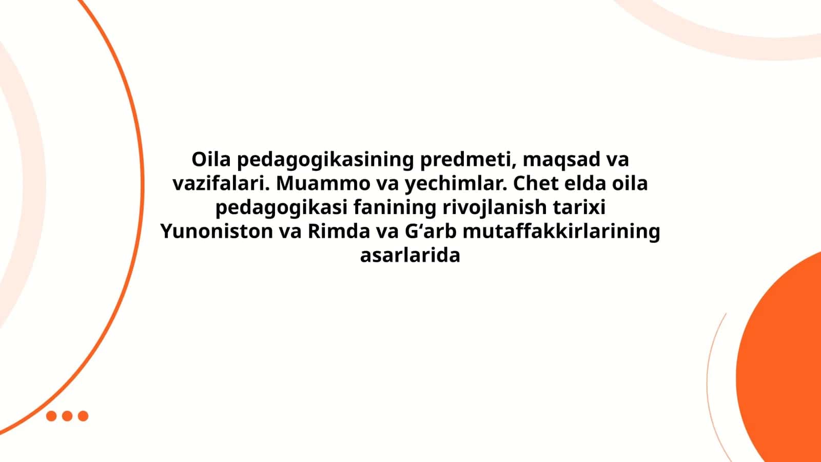 Oila pedagogikasi