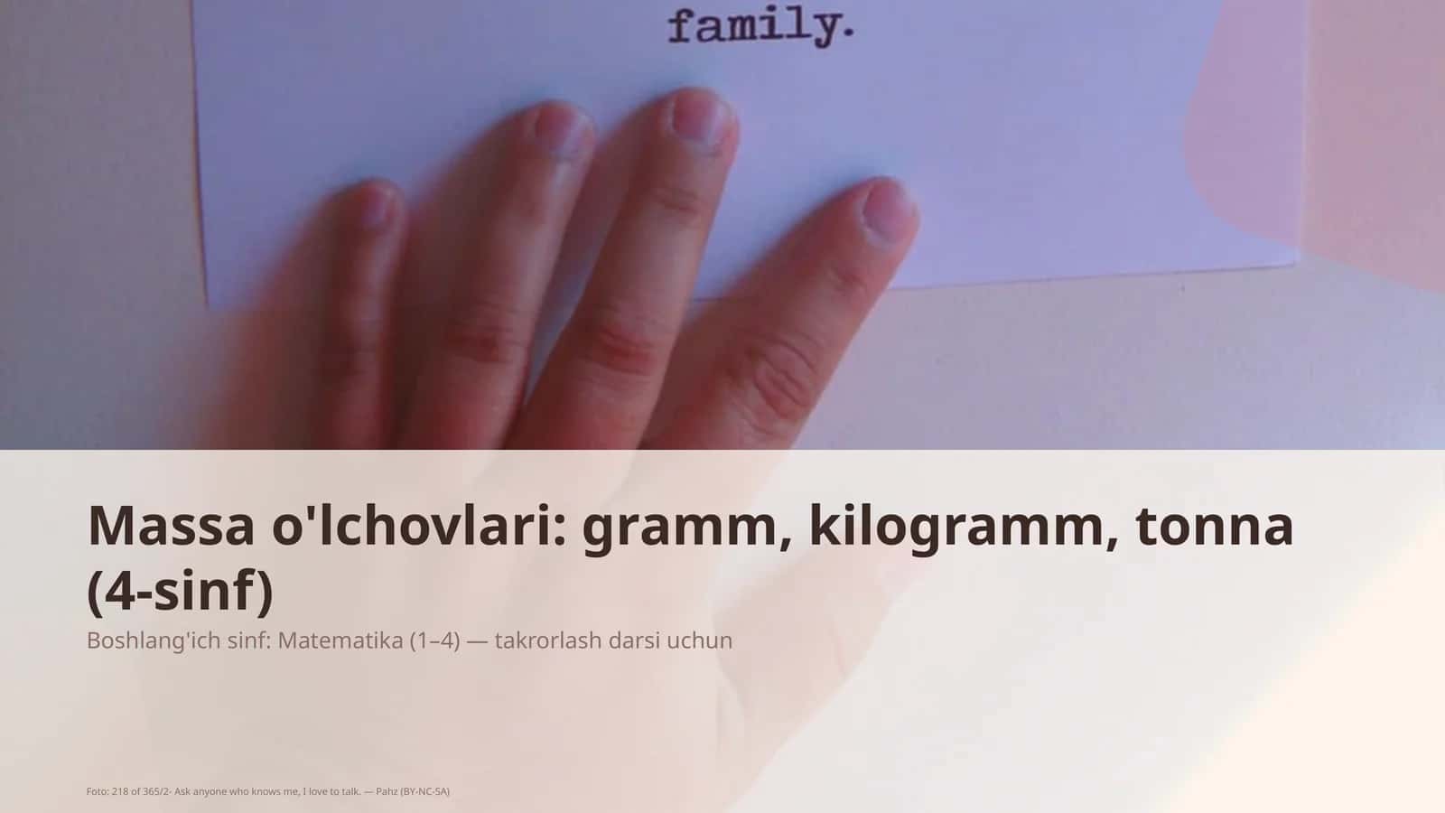 Massa o'lchovlari
