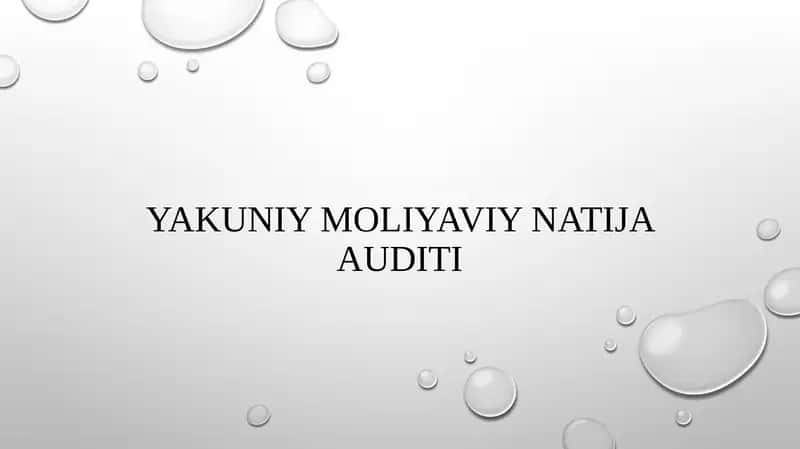 Yakuniy moliyaviy natija auditi