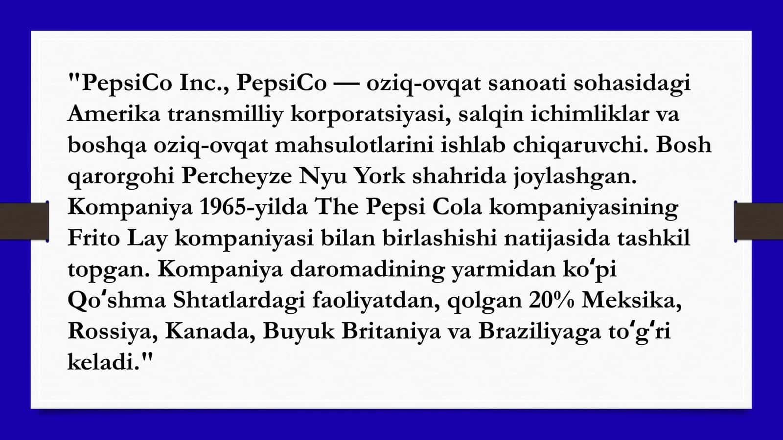 PepsiCo Inc
