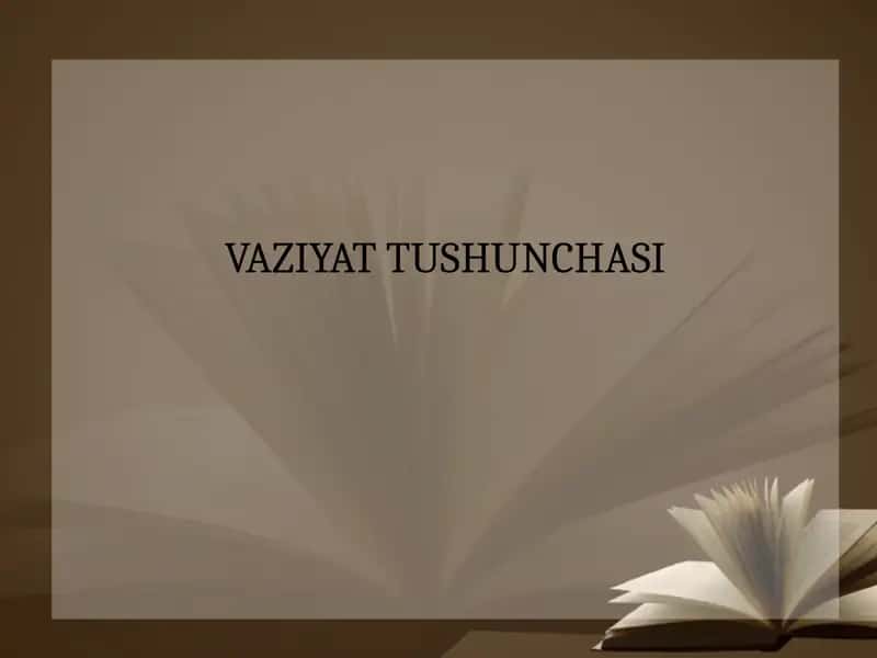 Vaziyat tushunchasi