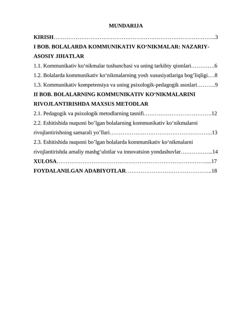 Bolalarning kommunikativ ko'nikmalarini rivojlantirishda maxsus metodlar