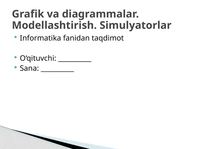 Informatika fanidan taqdimot