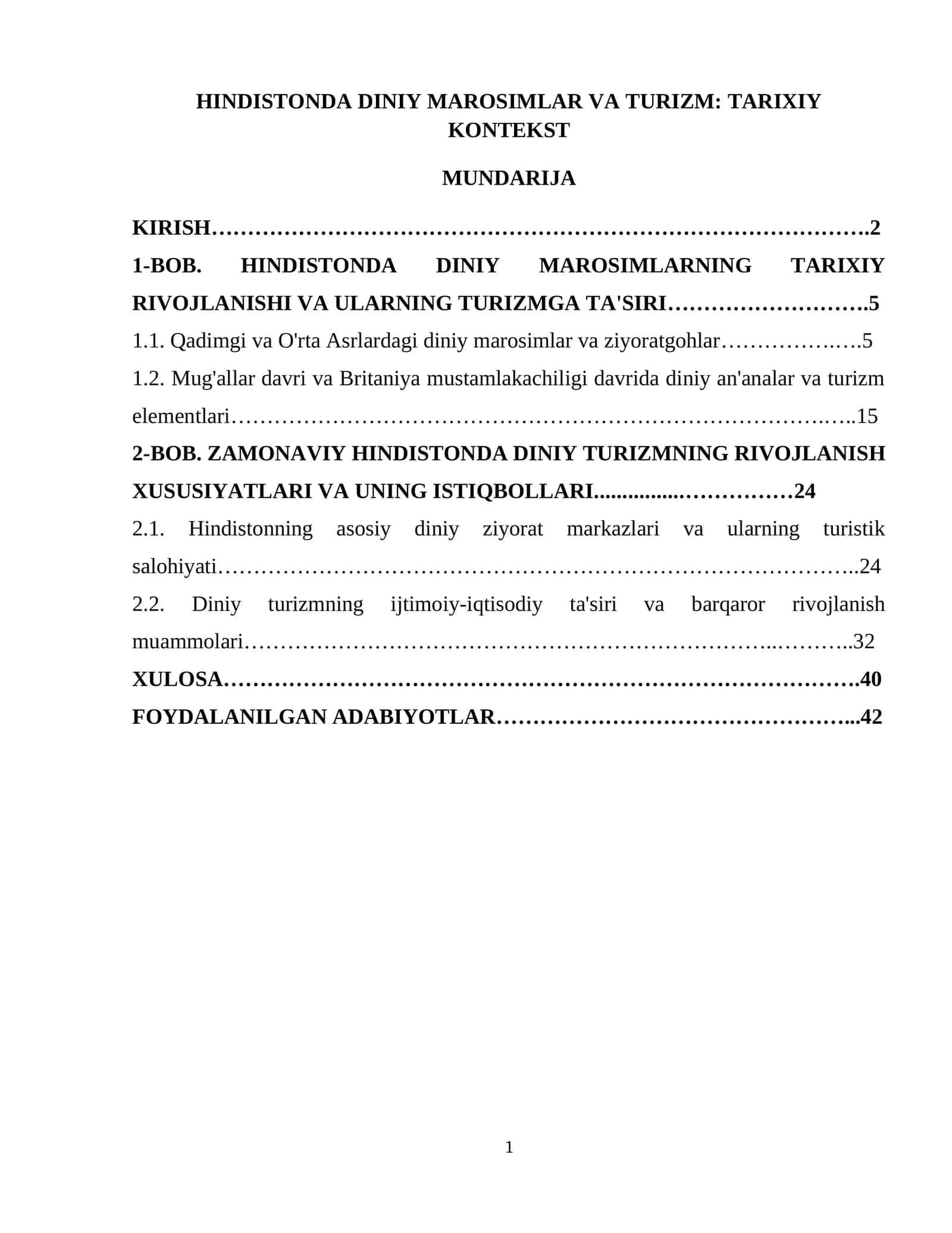 HINDISTONDA DINIY MAROSIMLAR VA TURIZM: TARIXIY KONTEKST