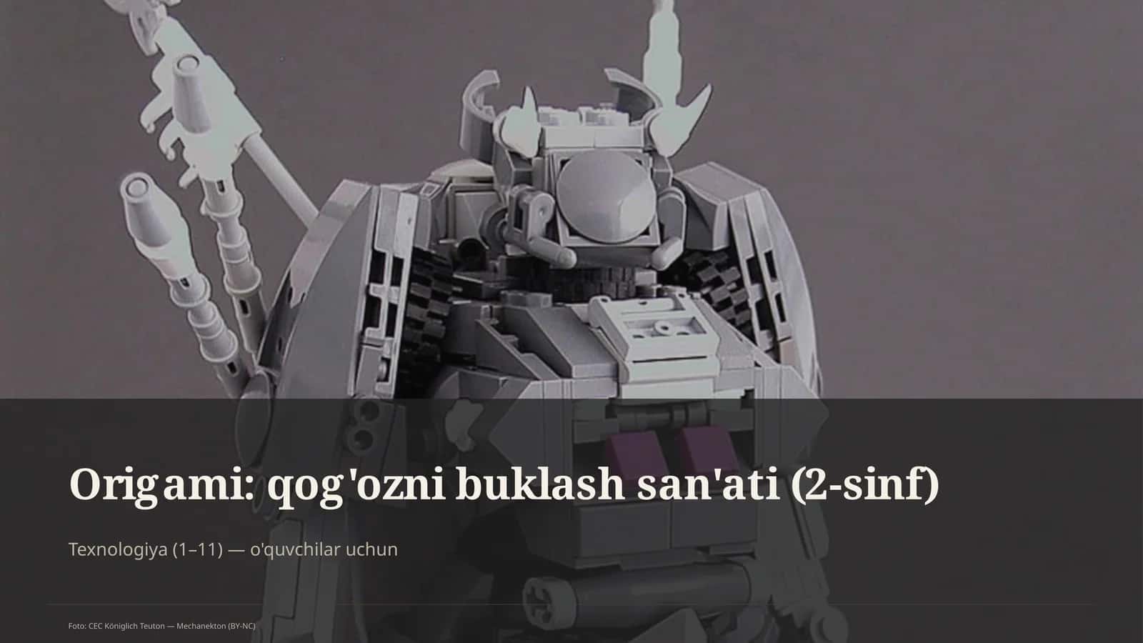 Qog'ozni buklash san'ati (2-sinf)